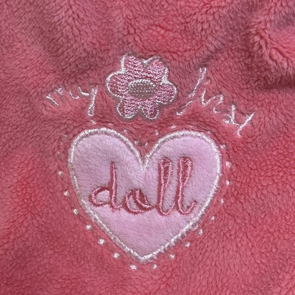 Baby Starters My First Doll Security Blanket Lovey Coral Pink Satin Heart Rattle - Picture 6 of 10